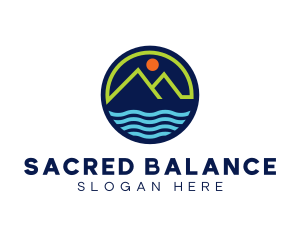 Mountain Coastal River logo design