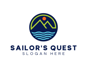 Mountain Coastal River logo design