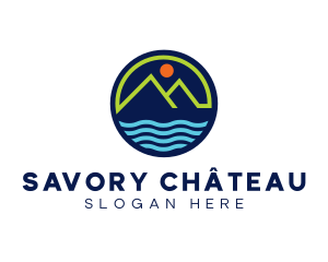 Mountain Coastal River logo design