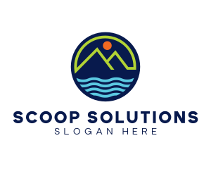 Mountain Coastal River logo design