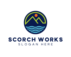 Mountain Coastal River logo design