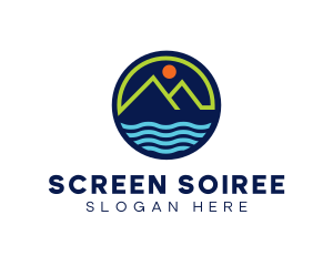 Mountain Coastal River logo design