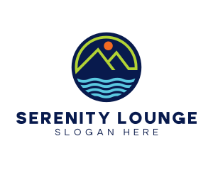 Mountain Coastal River logo design