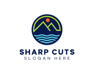 Mountain Coastal River logo design