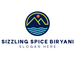 Mountain Coastal River logo design