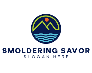 Mountain Coastal River logo design