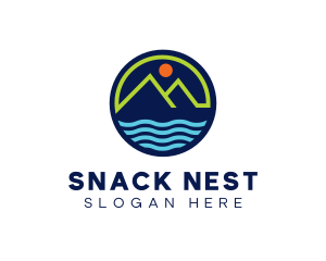 Mountain Coastal River logo design