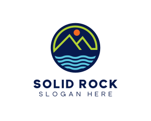 Mountain Coastal River logo design