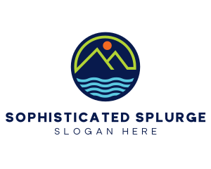 Mountain Coastal River logo design