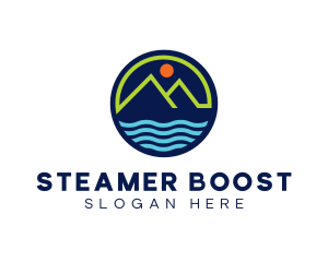 Mountain Coastal River logo design