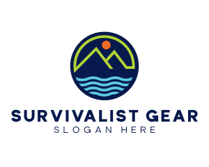 Mountain Coastal River logo design