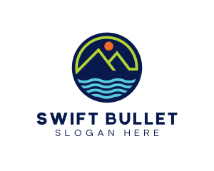 Mountain Coastal River logo design