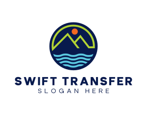 Mountain Coastal River logo design