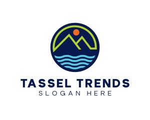 Mountain Coastal River logo design