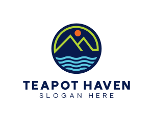 Mountain Coastal River logo design