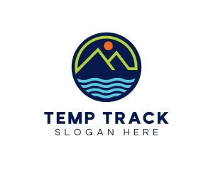 Mountain Coastal River logo design