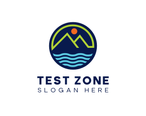 Mountain Coastal River logo design