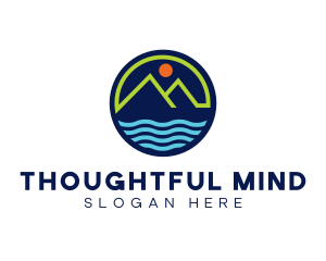 Mountain Coastal River logo design