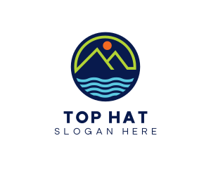 Mountain Coastal River logo design