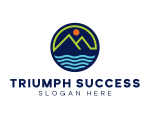 Mountain Coastal River logo design