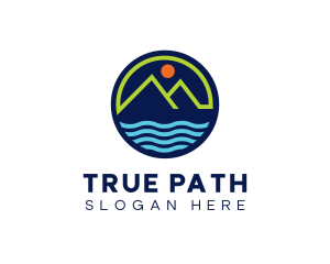 Mountain Coastal River logo design