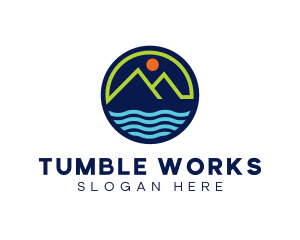 Mountain Coastal River logo design