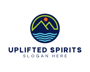 Mountain Coastal River logo design