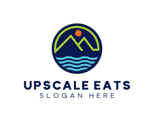 Mountain Coastal River logo design