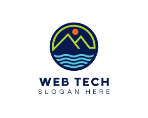 Mountain Coastal River logo design