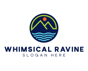 Mountain Coastal River logo design