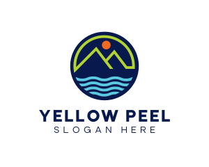 Mountain Coastal River logo design