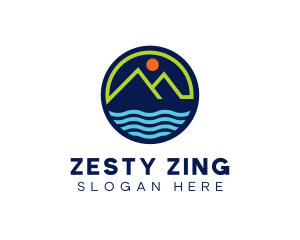 Mountain Coastal River logo design