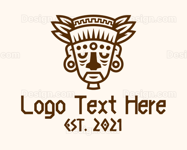 Old Mayan Warrior Logo