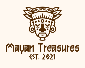 Old Mayan Warrior logo design