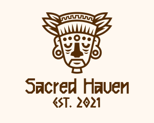 Old Mayan Warrior logo design