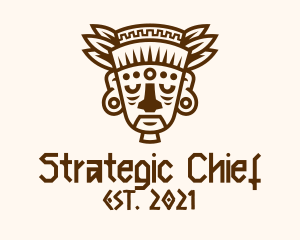 Old Mayan Warrior logo design