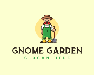 Shovel Gardening Gardener logo design