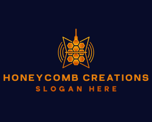 Honeycomb Podcast Microphone logo design