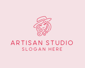 Pretty Hat Lady logo design