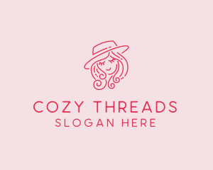 Pretty Hat Lady logo design