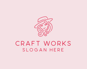 Pretty Hat Lady logo design