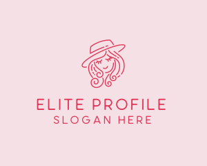 Pretty Hat Lady logo design