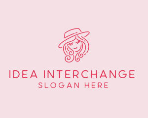 Pretty Hat Lady logo design