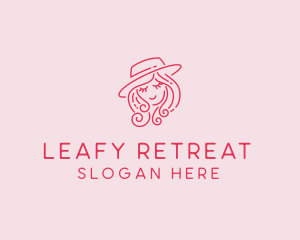 Pretty Hat Lady logo design