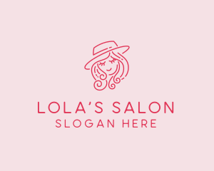 Pretty Hat Lady logo design