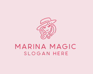 Pretty Hat Lady logo design