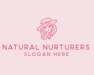 Pretty Hat Lady logo design