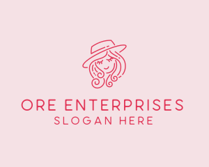 Pretty Hat Lady logo design