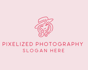 Pretty Hat Lady logo design