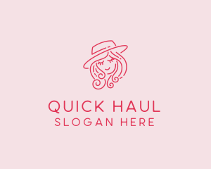 Pretty Hat Lady logo design